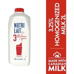 Nutrilait 3.25% Homogenized Milk 2 l, $0.24/100ml