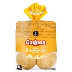 Gadoua Pains à hamburger au sésame 8 ea
