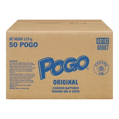 Pogo Corn Dogs, 50 pack 3.75 kg, $1.07/100g