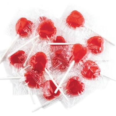 null Heart-Shaped Lollipops $1.54/100g $15.41/1kg