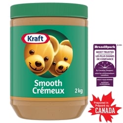 Kraft Smooth Peanut Butter 2 kg, $0.60/100g