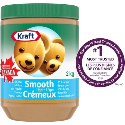 Kraft Beurre D'Arachide Lisse Et Léger, Pot 2 kg, 0,75 $/100g