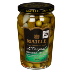 Maille Crunchy Gherkins 375 ml, $1.87/100ml
