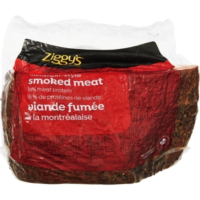 Ziggy’s Viande fumée à la montréalaise 39,90 $/1kg 18,10 $/1lb