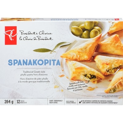 President's Choice Spanakopita 264 g, $3.41/100g