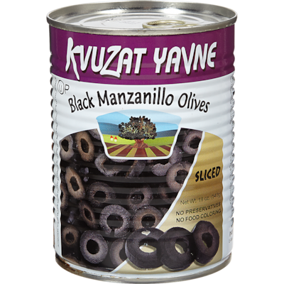 Kvuzat Yavne Kosher Sliced Black Olives 540 g, $1.11/100g