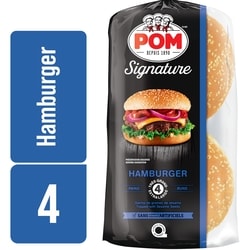 POM Pains à hamburger garnis de graines de sésame Signature 4 ea