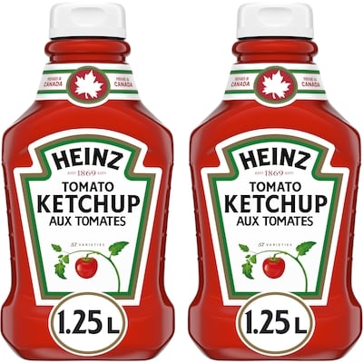 Heinz Tomato Ketchup 2x1.25 l, $0.58/100ml