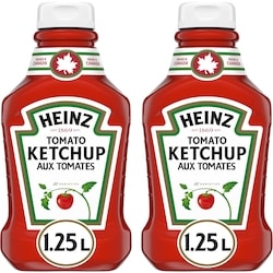 Heinz Ketchup aux tomates 2x1.25 l, 0,52 $/100ml