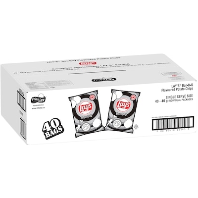 Lay’s Croustilles de pommes de terre barbecue 40x40.0 g, 2,12 $/100g
