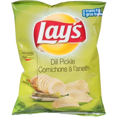 Lay’s Croustilles cornichon à l’aneth 40x40.0 g, 2,12 $/100g