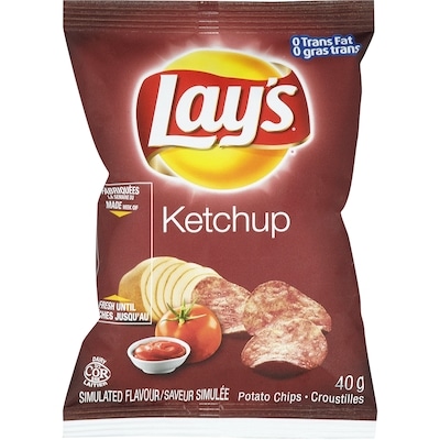 Lay's Potato Chips, Ketchup, Vending Chips 40x40.0 g, $2.12/100g