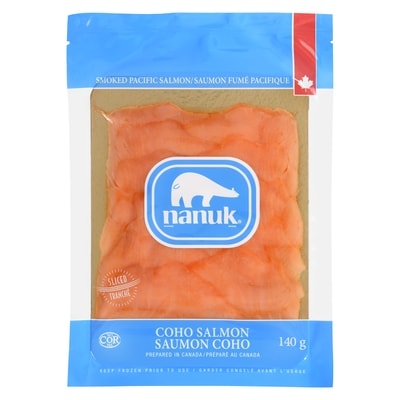 Nanuk Kosher Smoked Coho Salmon     140 g, $10.71/100g
