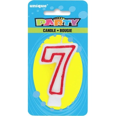 Unique Number 7 Deluxe Birthday Candle 1 ea, $1.00/1ea