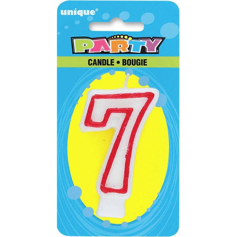 Number 7 Deluxe Birthday Candle