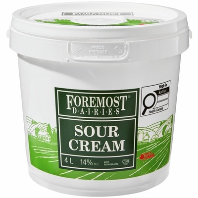 Foremost 14% M.F. Sour Cream  4 l, $0.47/100ml