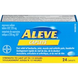 ALEVE Pour le soulagement de la douleur 24 ea, 0,33 $/1ch