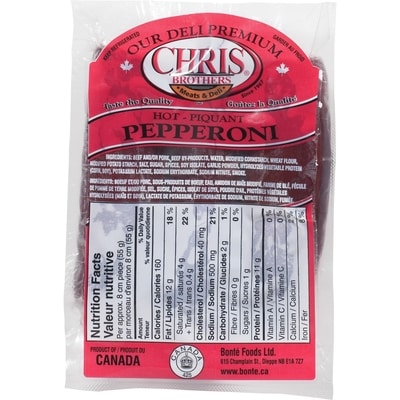 Chris Brothers Pepperoni piquant 26,00 $/1kg 11,80 $/1lb