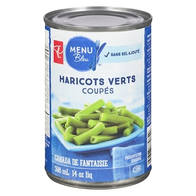 PC Menu Bleu Haricots verts coupés 398 ml, 0,45 $/100ml