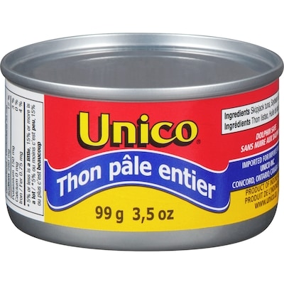 Unico Thon entier léger dans l’huile 99 g, 1,91 $/100g