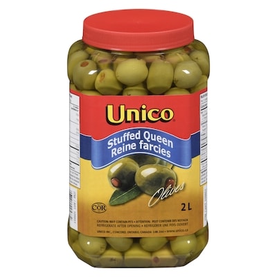 Unico Stuffed Queen Olives, Club Pack 2 l, $0.62/100ml