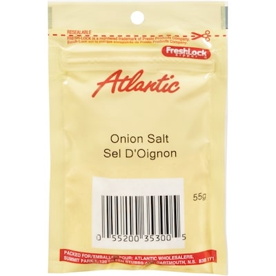 null Atlantic sel d'oignon 55 g, 3,25 $/100g