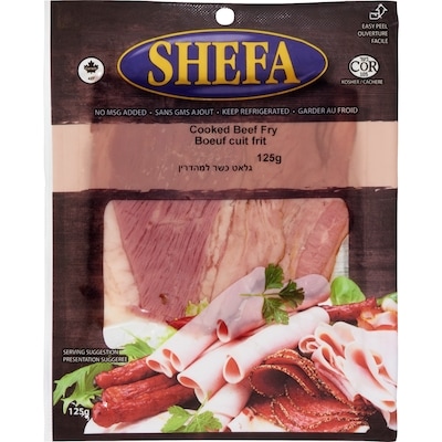 Shefa Lanières de bœuf cuites pour sautés casher 125 g, 6,80 $/100g