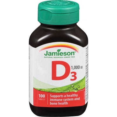Jamieson Premium Vitamin D 1,000 IU Tablets 100 ea, $0.08/1ea