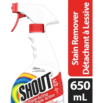Shout Triple-Acting Laundry Stain Remover Spray 650 ml, $0.85/100ml