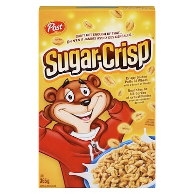 Post Sugar Crisp Cereal     365 g, $1.64/100g