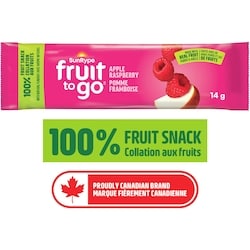 SunRype Collation aux fruits 100 % Pomme et framboise Fruit To Go 14 g, 5,64 $/100g