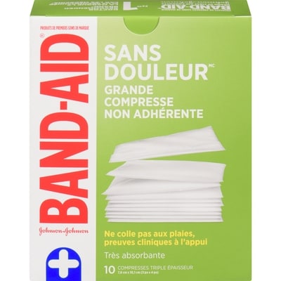 Johnson & Johnson Compresses non adhésives First Aid 10 ea, 0,90 $/1ch