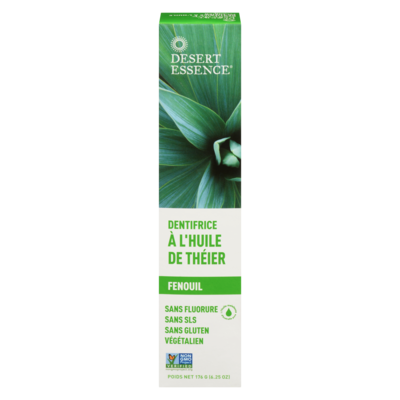 Desert Essence Dentifrice à l’huile de mélaleuca fenouil 176 g, 5,11 $/100g