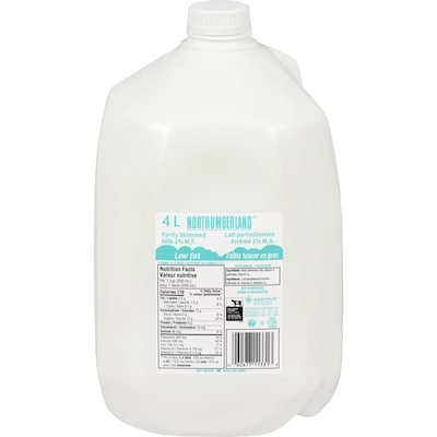 Northumberland 1% Milk 4 l, $0.22/100ml