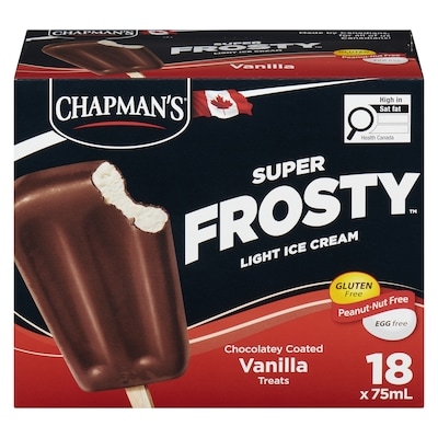 Chapmans Super Frosty Light Ice Cream Bar 18x75.0 ml, $0.63/100ml