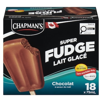 Chapman’s Super barre fudge lait glacé 18x75.0 ml, 0,59 $/100ml