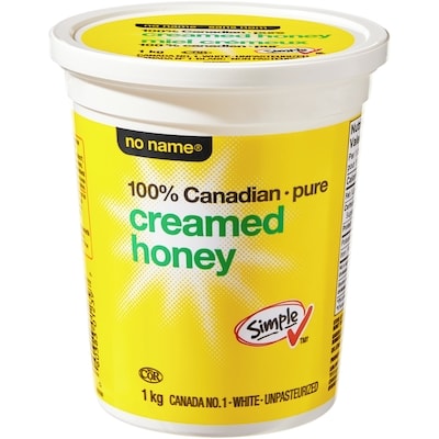 Sans Nom Miel crémeux pur 100 % canadien 1 kg, 1,20 $/100g