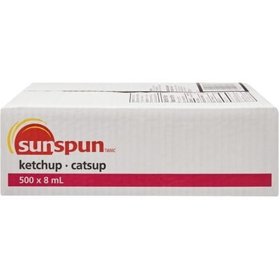 Sunspun Sachets de catsup 500x9.0 g, 0,67 $/100g