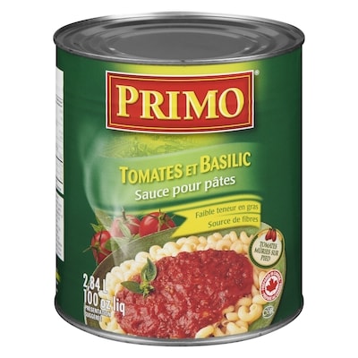 Primo Sauce, tomate et basilic 2.84 l, 0,29 $/100ml