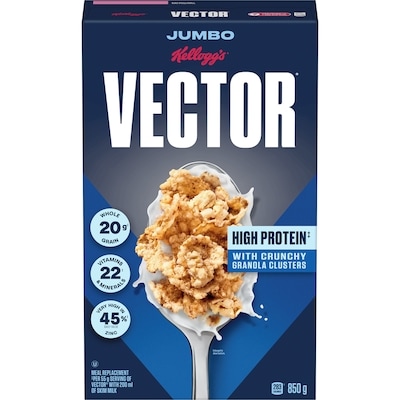 Kelloggs Vector Meal Replacement Cereal 850 g, $1.12/100g