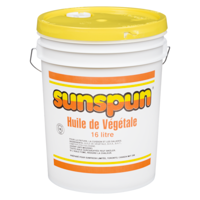 Sunspun Huile végétale 16 l, 0,27 $/100ml