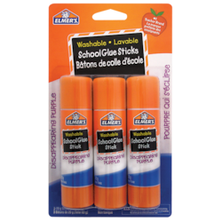 Elmer’s Elmer’s bâton de colle mauve qui disparaît, paq. 3 3x3.0 ea, 10,00 $/100g 4,54 $/1lb