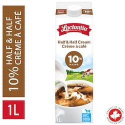 Lactantia Half And Half Cream 10% 1 l, $0.40/100ml