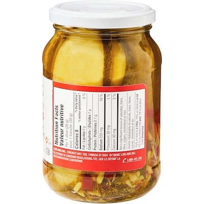 Cornichons à l’aneth tranchés piquants