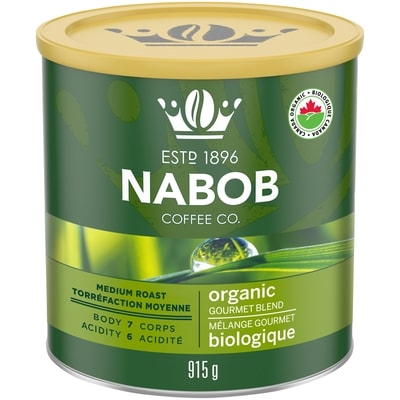 Nabob Organic Gourmet Blend Ground Coffee 915 g, $3.33/100g