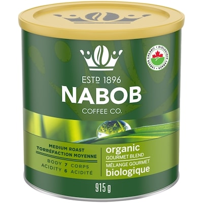 Nabob Organic Gourmet Blend Ground Coffee 915 g, $3.82/100g