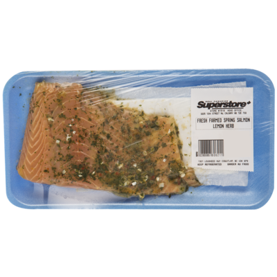 null Lemon Herb Salmon Fillet, Fresh $30.84/1kg $13.99/1lb