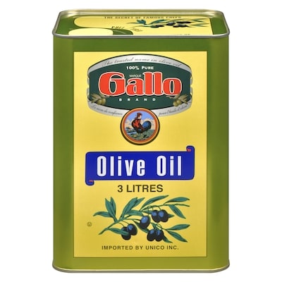 Gallo Olive Oil Tin     3 l, $1.23/100ml
