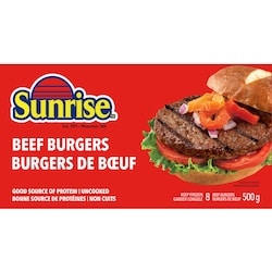 Sunrise Burgers de bœuf 500 g, 2,40 $/100g
