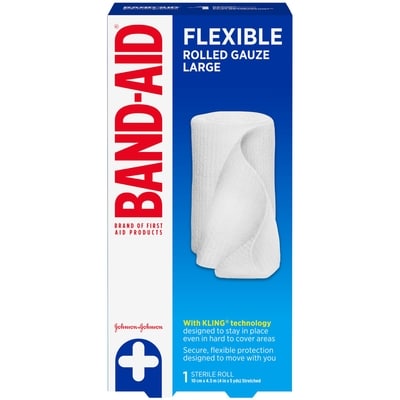 Johnson & Johnson First Aid Rolled Gauze, Medium 4.57 ea, $7.49/1ea